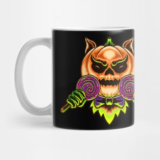 Scary Pumpkin Candy Halloween Mug